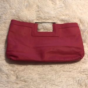Banana Republic hot pink clutch bag
